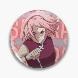 Sakura Haruno  Soft Button Pin Badge Gift Creative Cute Decor Collar Brooch Lover Clothes Funny Women Hat Fashion Lapel Pin