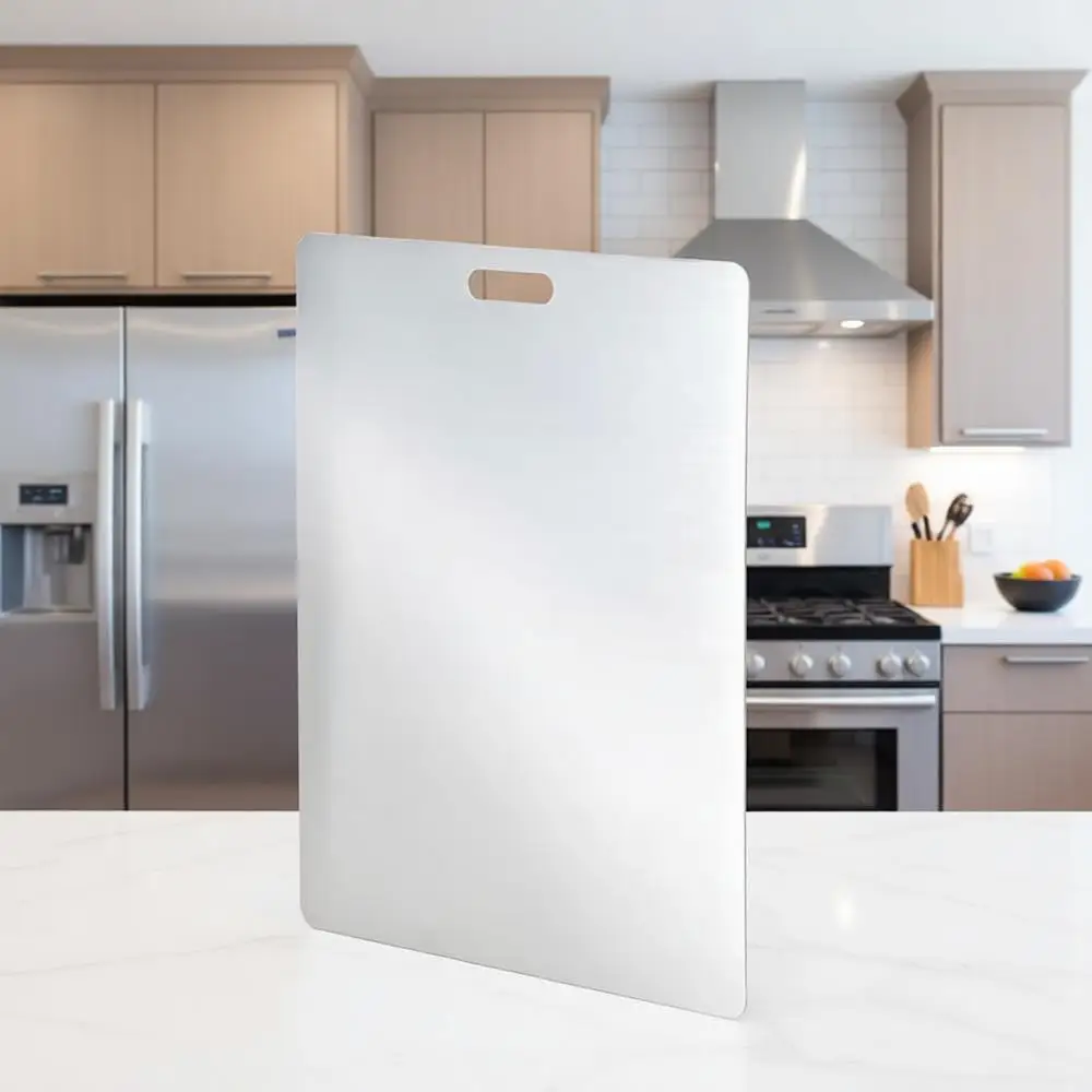 

Большая разделочная доска из нержавеющей стали 23,6 x 19,3 дюйма для мяса, овощей, фруктов и сыра — прочная и легко моется