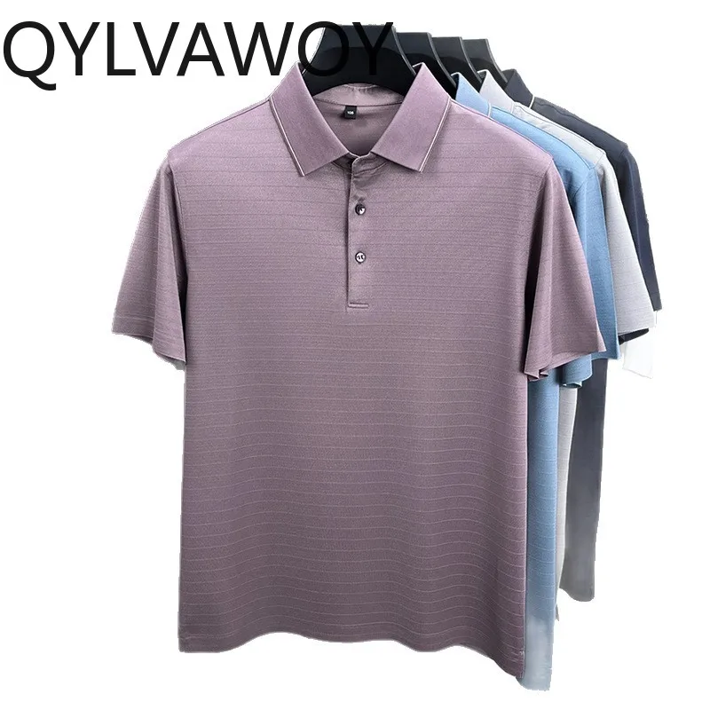 

Мужские рубашки-поло QYLVAWOY с коротким рукавом, летние, высококачественные, для бизнеса и повседневной носки
