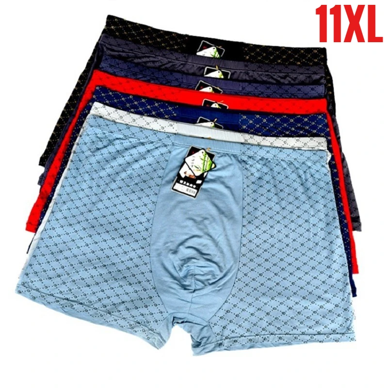 

Extra Big Size 11XL Men's Modal Boxer Short Loose Soft Elastic Bamboo Underwear Male Large Huge Plus 150kg Fat Boxershort Pantie