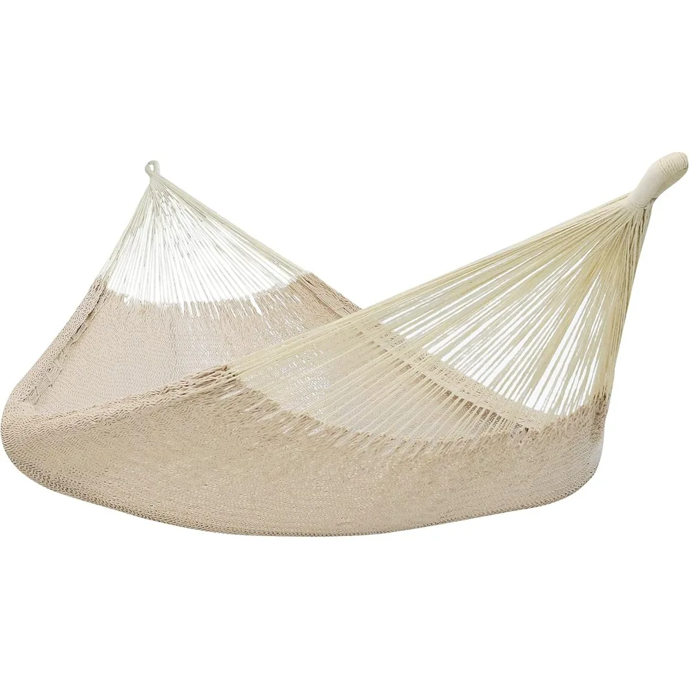 

Thick Cord Mayan Family Hammock for Outside - 625-Pound Capacity - Natural