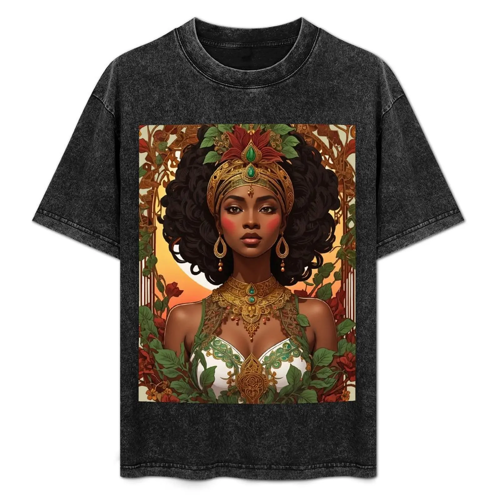

Beautiful Queen of Sheba retro vintage floral design T-Shirt Moisture Wicking Quick Dry Tee