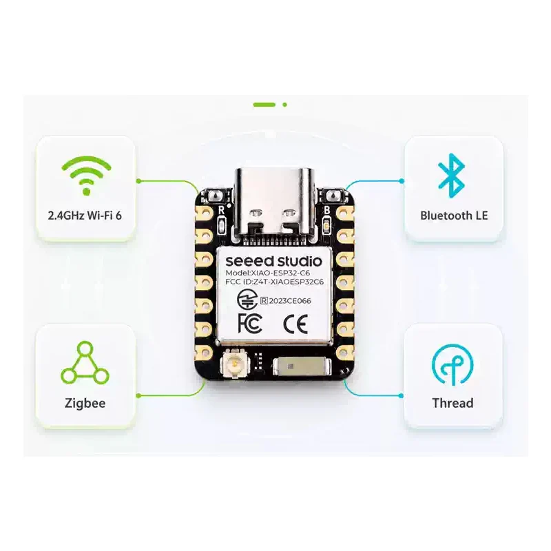 5 sztuk/1 szt. Seeeduino Seeed Studio XIAO ESP32-C3 WiFi moduł rozwojowy siatki kompatybilny z Bluetooth 4MB Flash 400KB SRAM dla Arduino — zdjęcie produktu 4
