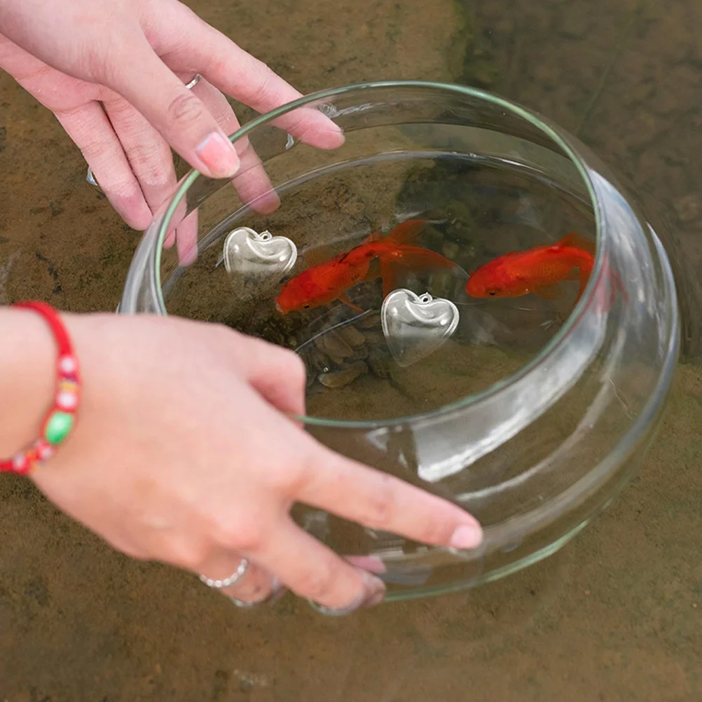 10개입 플로팅 볼 수족관 장식 투명 클립형 플로팅 어항 장식물 안정적인 에어 버블러 장식 담수용