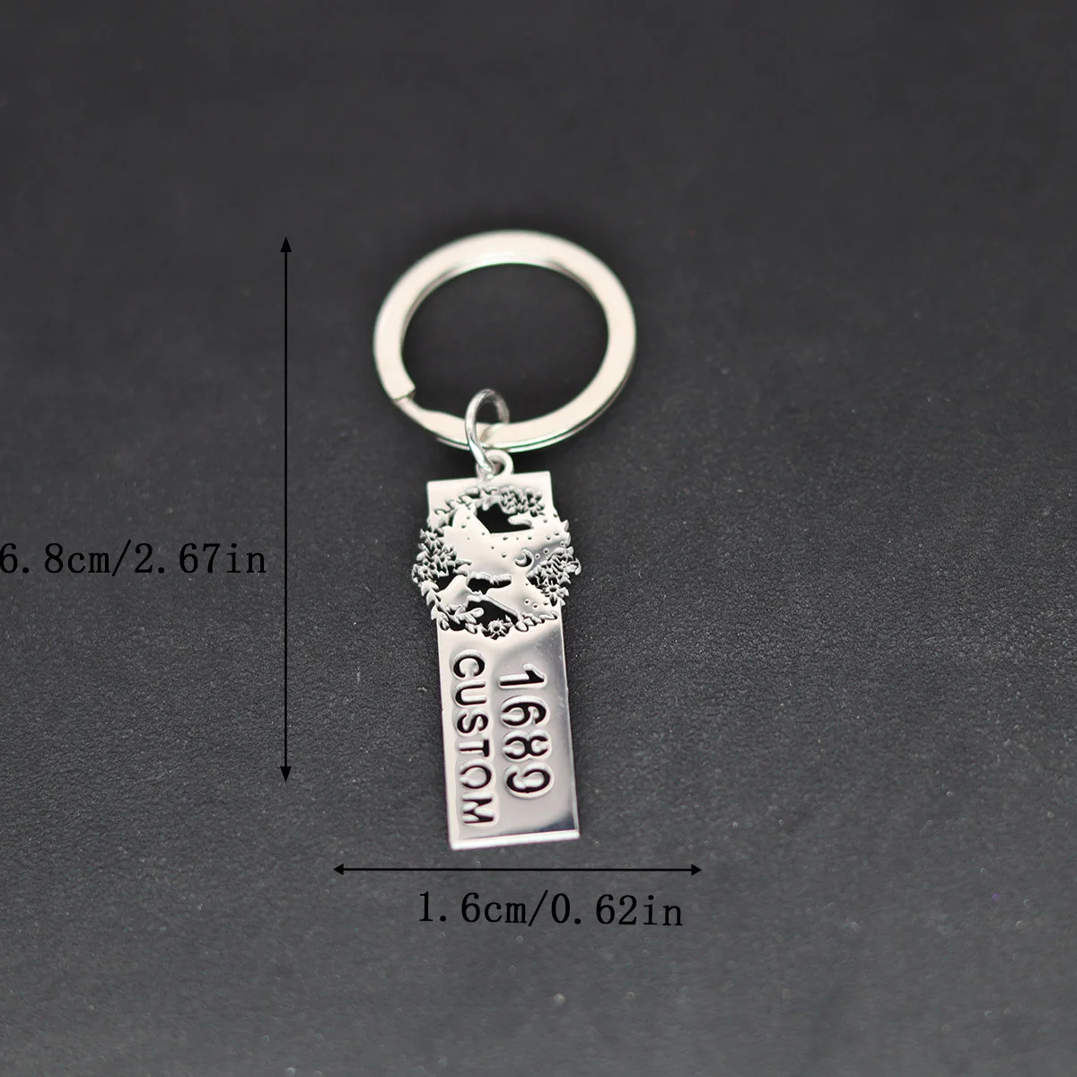 QIAMNI персонализированный брелок с номером дома, подарок на новоселье, уличный брелок из нержавеющей стали с лазерной гравировкой адреса