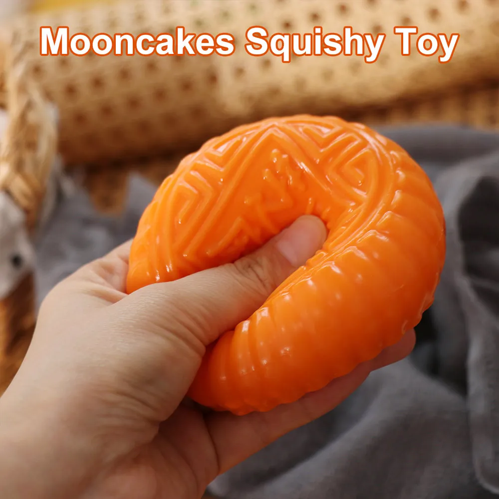 Creative Mooncakes Squishy Toy Anxiety Relief Kneading Slow Rebound Fidget Toy Super Soft Funny Mooncakes Pinch