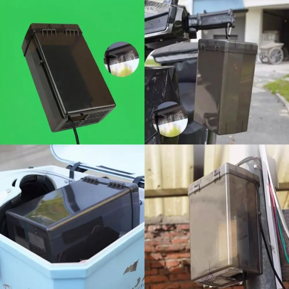 Outdoor Charger Protection Case Waterproof Rain Shield Electric Vehicle Charging Accessory Storage Box Ventilation Design