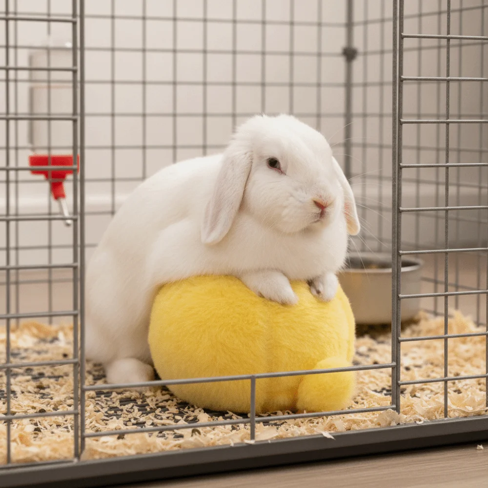 Simulated Rabbit Buttocks Rabbit Venting Ball Bite Resistant Soft Rabbit Calming Ball Fluffy Comfortable Rabbit Soothing Toy