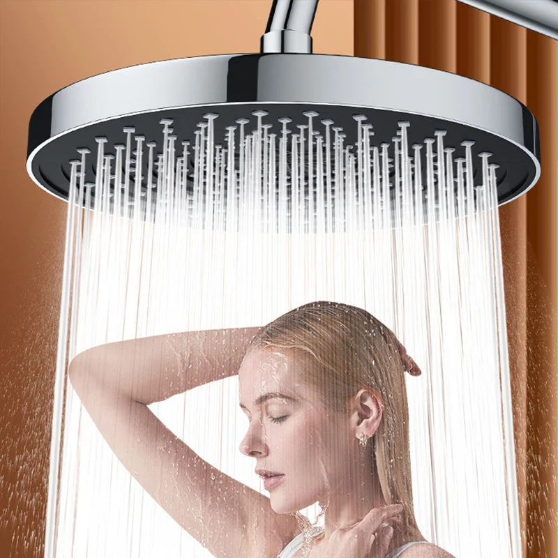 25cm Large Flow Rainfall Shower Head High Pressure Water Saving Top Sprayer Bathroom Faucet Accessory