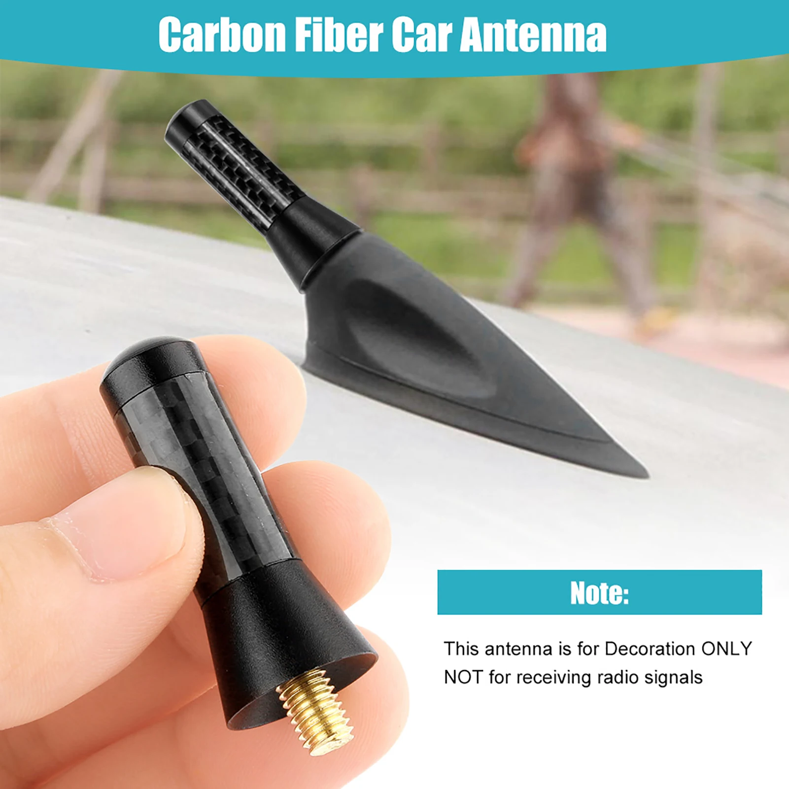 

Carbon Car Short Antenna 3.5cm Carbon Screw Aluminum Car Short Decoration Antenna