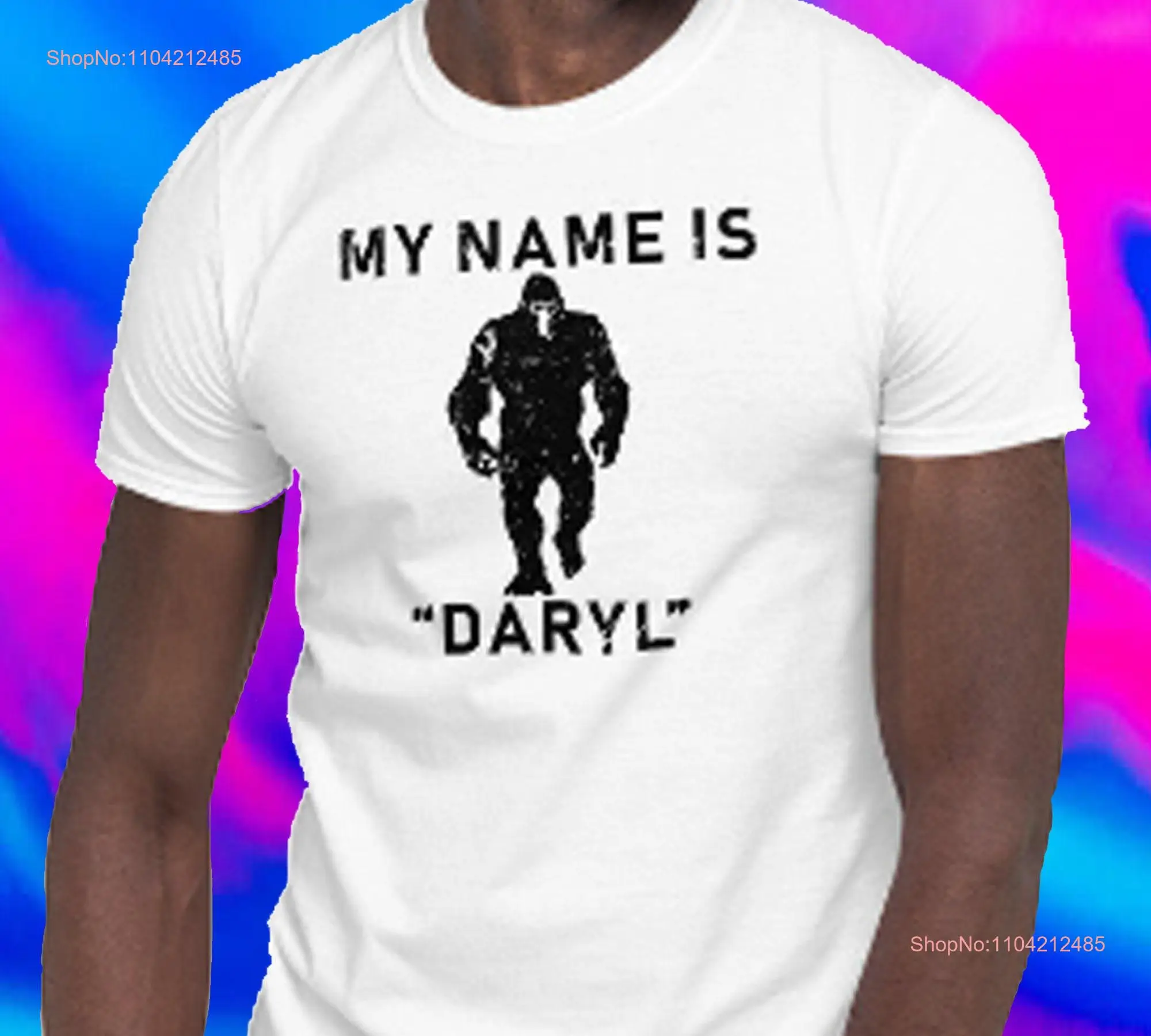 My Name Is Daryl Distressed Look T Shirt long or short sleeves