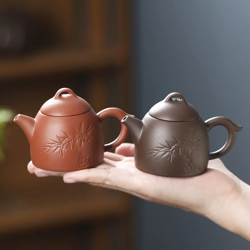 1 PCS Purple Clay Finger Teapot Tea Pet Small Pocket Tea Set Ornaments Tea Accessories Boutique Zishi Pot Tea Table Decoration