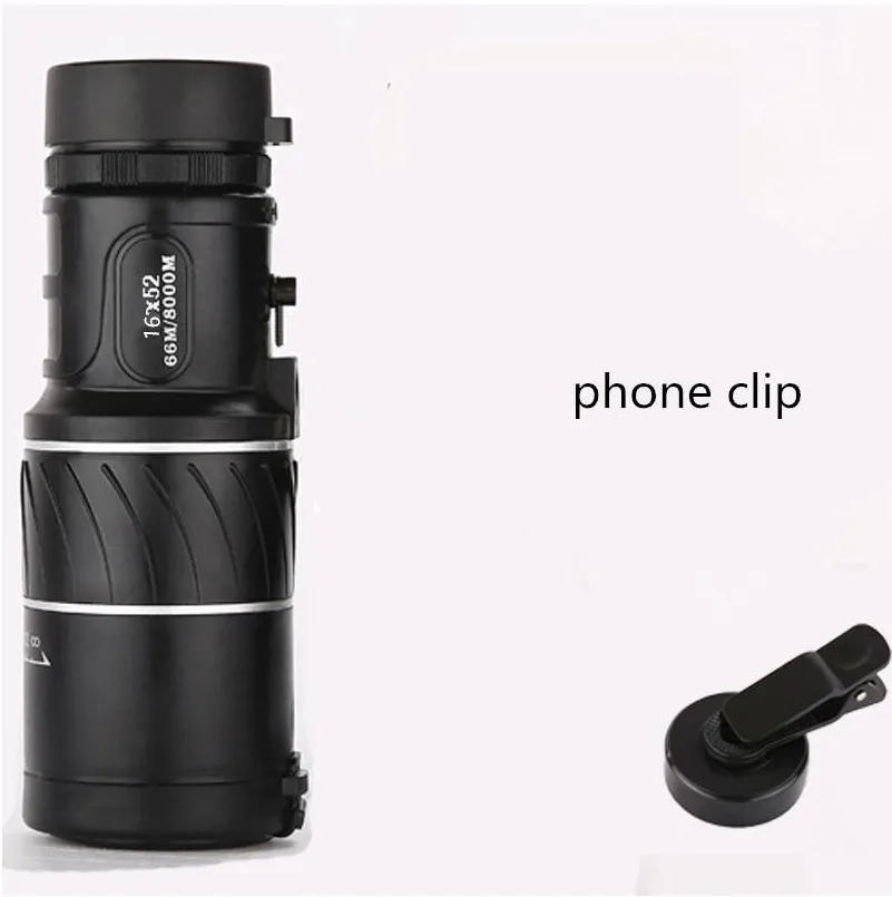 16 x 52 Dual Focus Monocular Telescope Zoom Optic Lens Binoculars Spotting scope Coating Lenses Dual Focus Optic Lens day vision