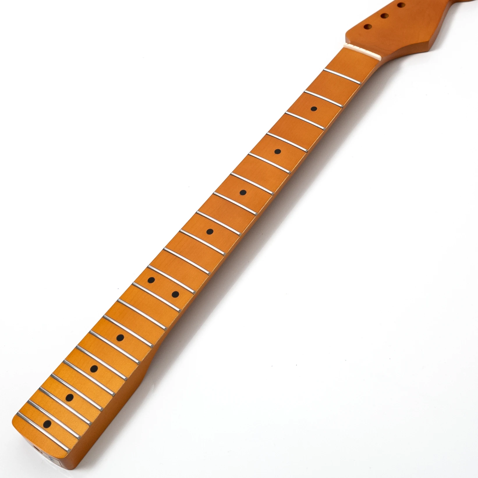 Electric Guitar Neck Matte Maple Neck and Fingerboard Modern C Profile 22 Stainless Steel Frets 25.5 Inch Scale Length