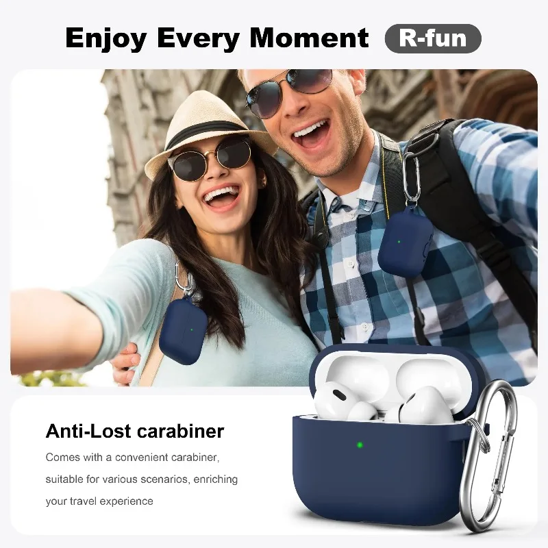 

2.5mm Silicone Soft Case with Lock For Apple AirPods Pro 3 (6th Gen) – Shockproof Drop-Resistant Earphone Accessory