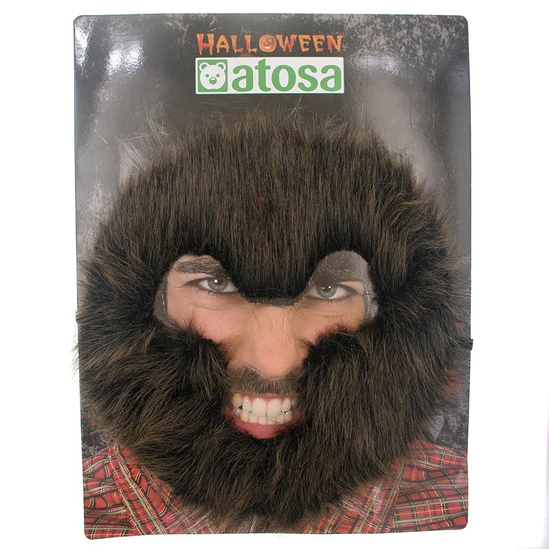 Halloween Party Dance Costume Props Monkey Face Beard Festival Show Animal Beard