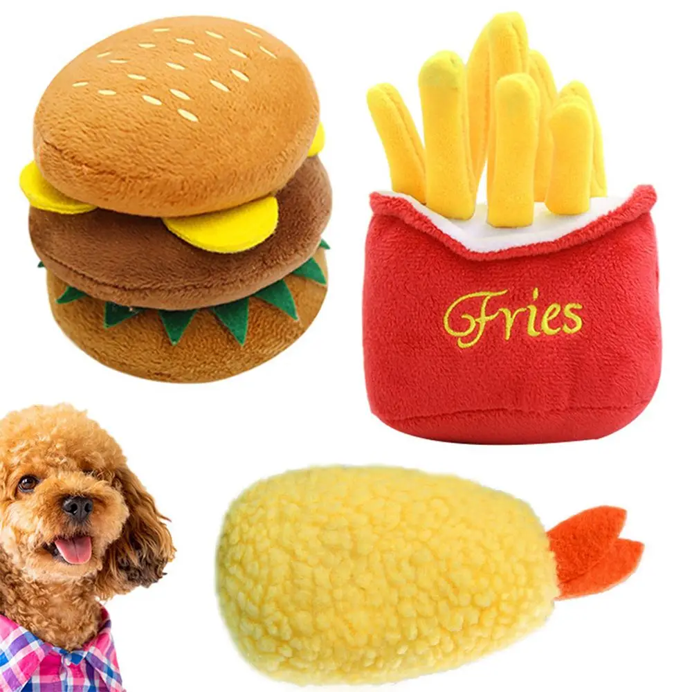 

Stuffed Funny Burger Cleaning Teeth Squeaky Chew Toys Pet Supplies Pet Chew Toys Pet Interacative Dog Toys