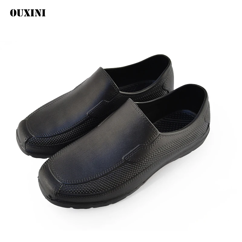 Men's Low-cut Short Tube Fashion Super Light EAV Waiter Shoes Chef Shoes Hotel Restaurant Kitchen Waterproof Work Shoes