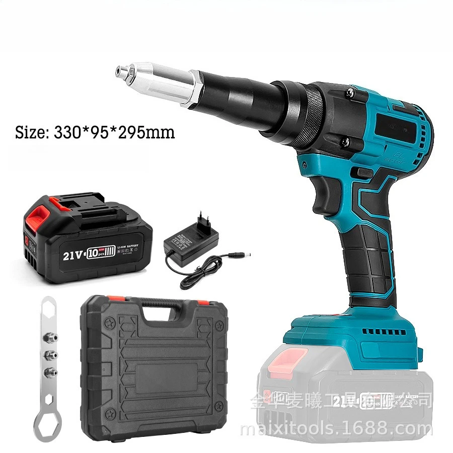 Lithium Battery Riveting Gun Brushless Motor Stainless Steel Portable Handheld Willow Nail Gun Fully Automatic