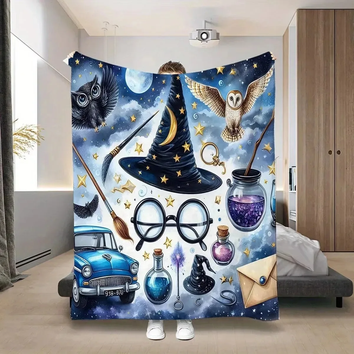 

Magic Fantasy Print Cover Blanket Bedroom Living Room Office Car Cover Blanket Home Room Decoration Wall Decor