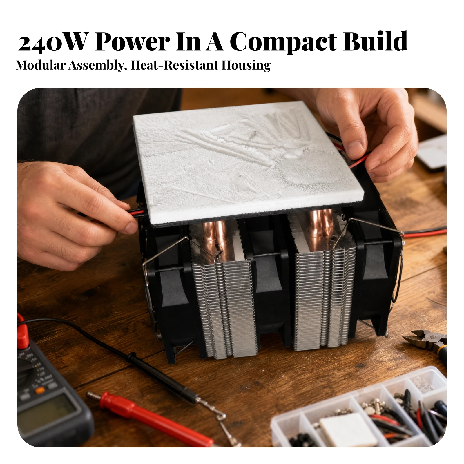 Thermoelectric Cooling Plate Assembly 240W 12715 Thermoelectric Cooler Semiconductor Refrigeration Peltier Module Fan-Assisted