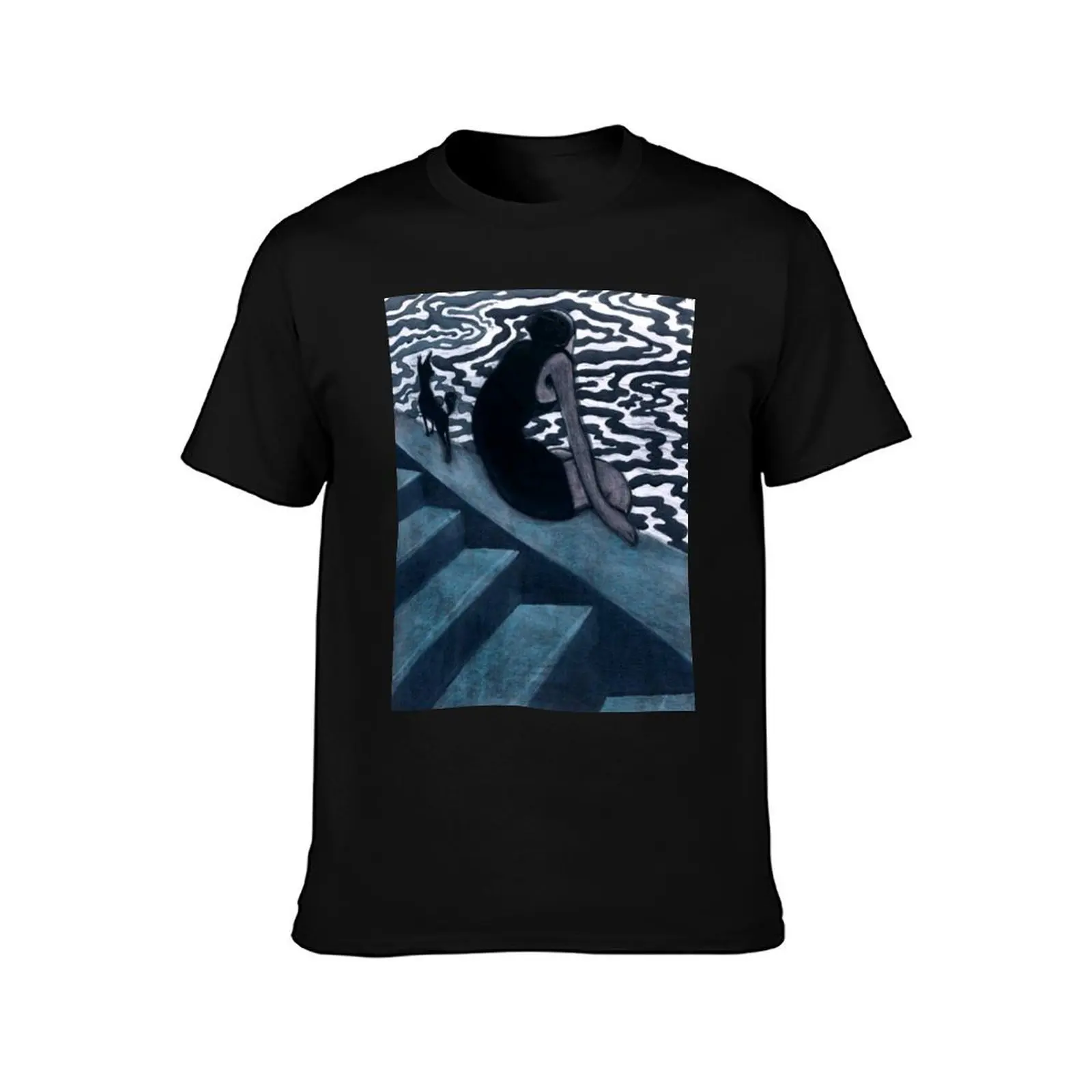 Léon Spilliaert - The Bather - La Baigneuse T-Shirt Summer Casual Cotton Tee Oversized Streetwear Tops Vintage Graphic Print