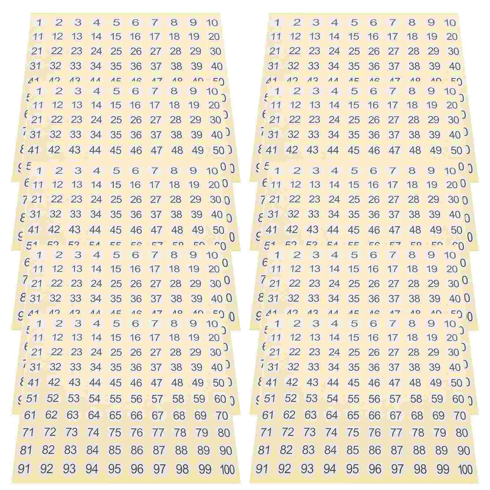 

15 Sheets Number Stickers Chart Charts Posters Alphabet Self-adhesive Labels for Organizing Wooden