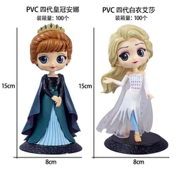 Frozen Cute Princess Queen Elsa Anna Home Cake Decoration Action Figure Doll Models Adorable Toys for Girls Birthday Gift