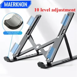 Foldable Laptop Stand 10 Levels Adjustable Portable Notebook Bracket Support Base ABS Holder for Lenovo Iphone Macbook Air Pro