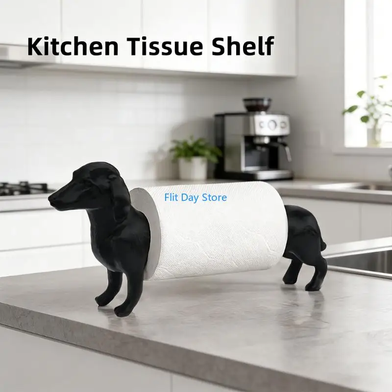 F92C Multipurpose Dog Shaped Paper Holder Plastic Toilet Roll Holder for Kitchen Bathroom Accessory and Home Decoration