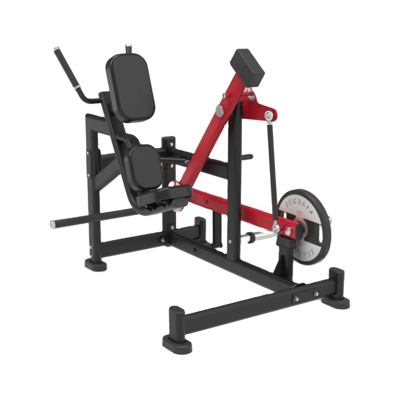 Professional Commercial Gym Use Fitness Equipment Pendulum Back Pedal Trainer Machine Plate Loaded Bent Over Rowing