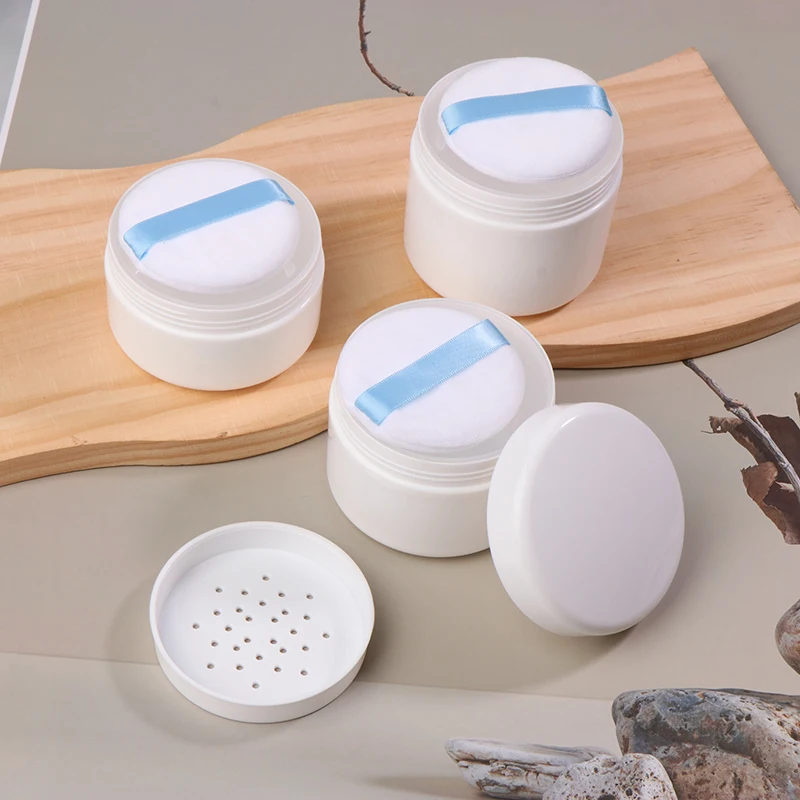 NUEVO Estuche para Polvo Suelto de 200/250/300g, Dispensador de Polvo Fijador, Polvo de Miel, Estuche Vacío para Tónico con Tapa y Esponja Tamizadora