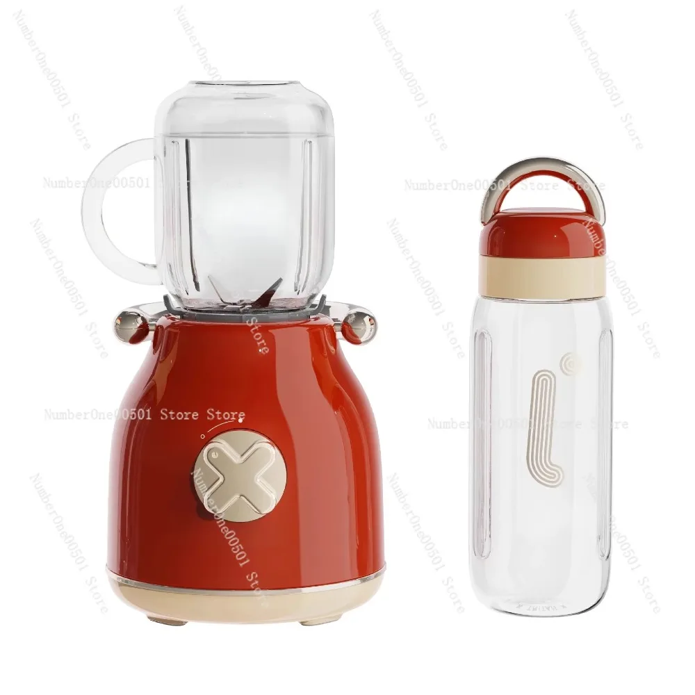 Portable Juicer Mini Size Fruit Juice Extractor Retro Style Electric Blender for Home Kitchen Smoothie Maker