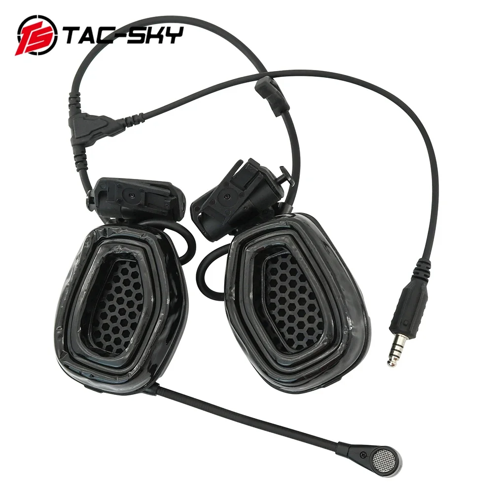 TS TAC-SKY Tactical Electronic Noise-Canceling Pickup RAC Headset for Tactical Helmets ARC Track FAST/ACH/MICH Series Helmets