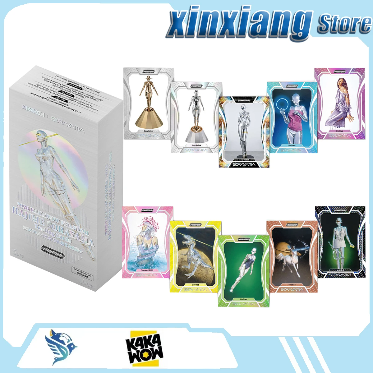 

KAKAWOW PHANTOM Collectible Cards Future-Oriented Metallic Human Body Contemporary Art Street Culture Artistic Collection