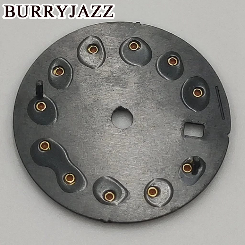 BURRYJAZZ 20.5mm No Logo NH05 Watch Dials Silver Black Blue Green Gray Dial Fit NH05 NH06 Case Crown