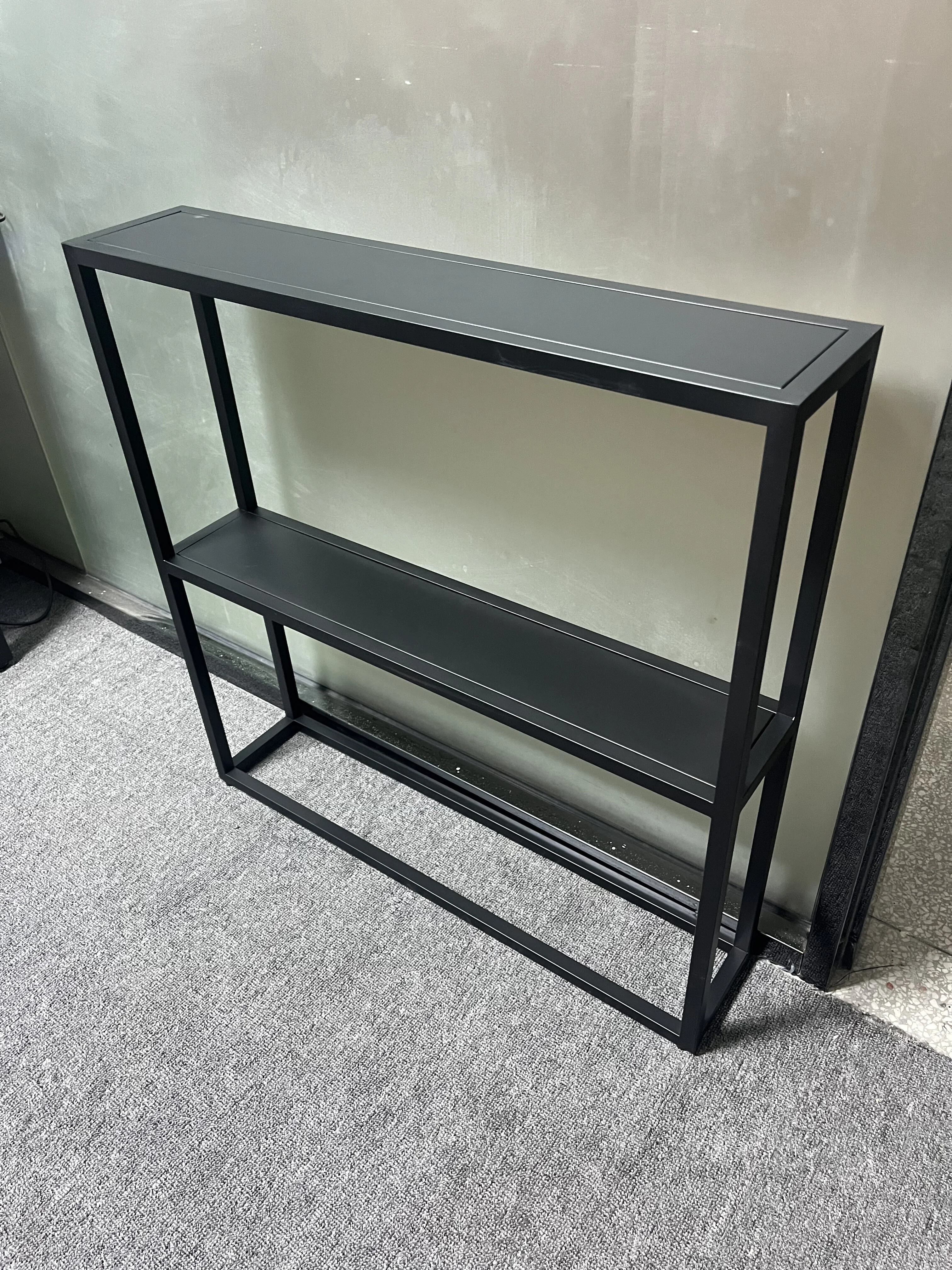 Living room high-legged home wall balcony flower rack multi-layer shelf extremely narrow storage shelf double-layer wrought iron