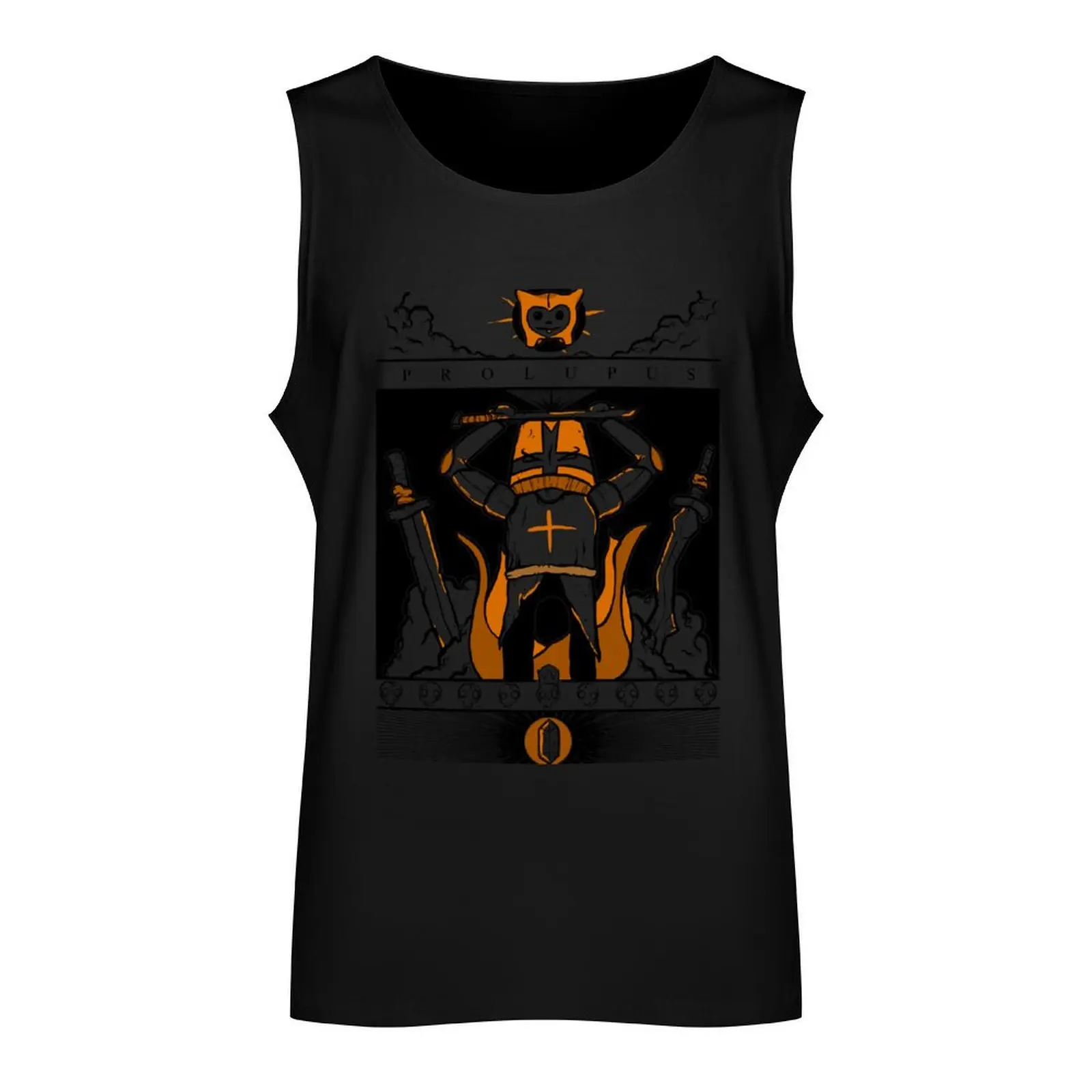 Castle Crashers - Heraldry of the Orange Knight Tank Top bodybuilding for men mens designer clothes