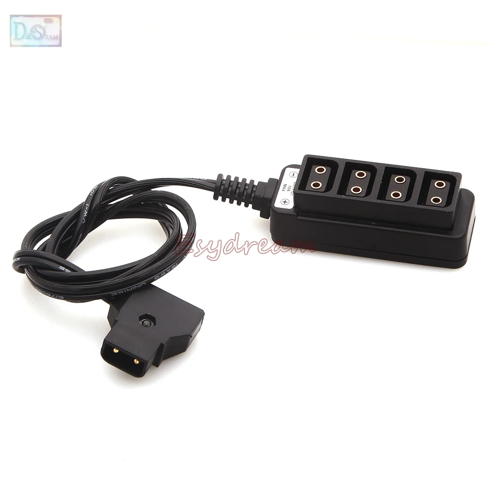 ذكر D-Tap Power Tap إلى 4 أنثى D-Tap P-Tap Hub محول لطاقة التصوير الفوتوغرافي
