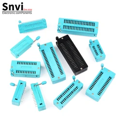 Snvi 1pcs/lot 14 16 18 20 24 28 32 40 P Pin 2.54 MM Green DIP Universal ZIF IC Socket Test Solder Type IC lock seat zif socket