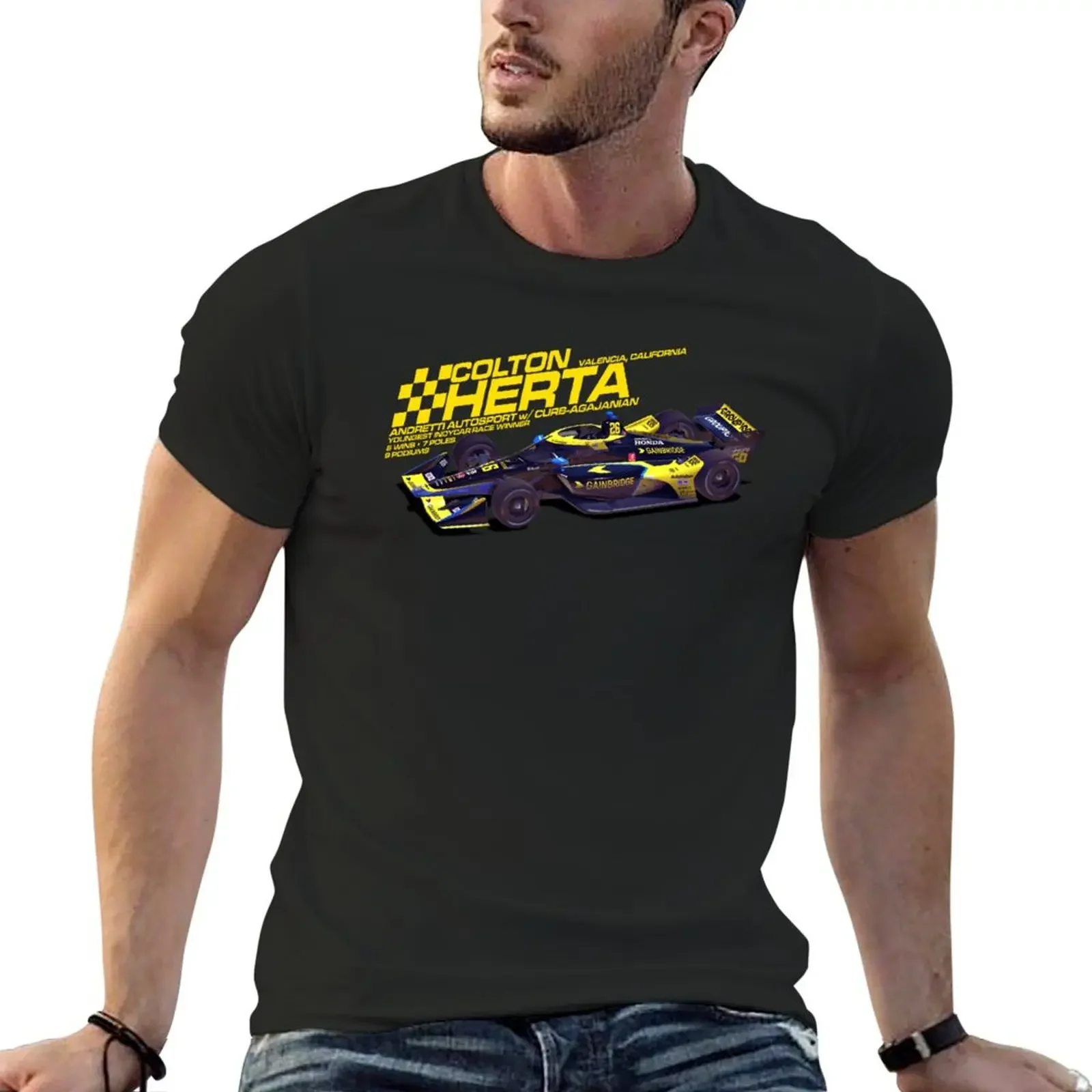 

Colton Herta 2022 (yellow on black) T-Shirt sweat oversizeds mens designer t shirt