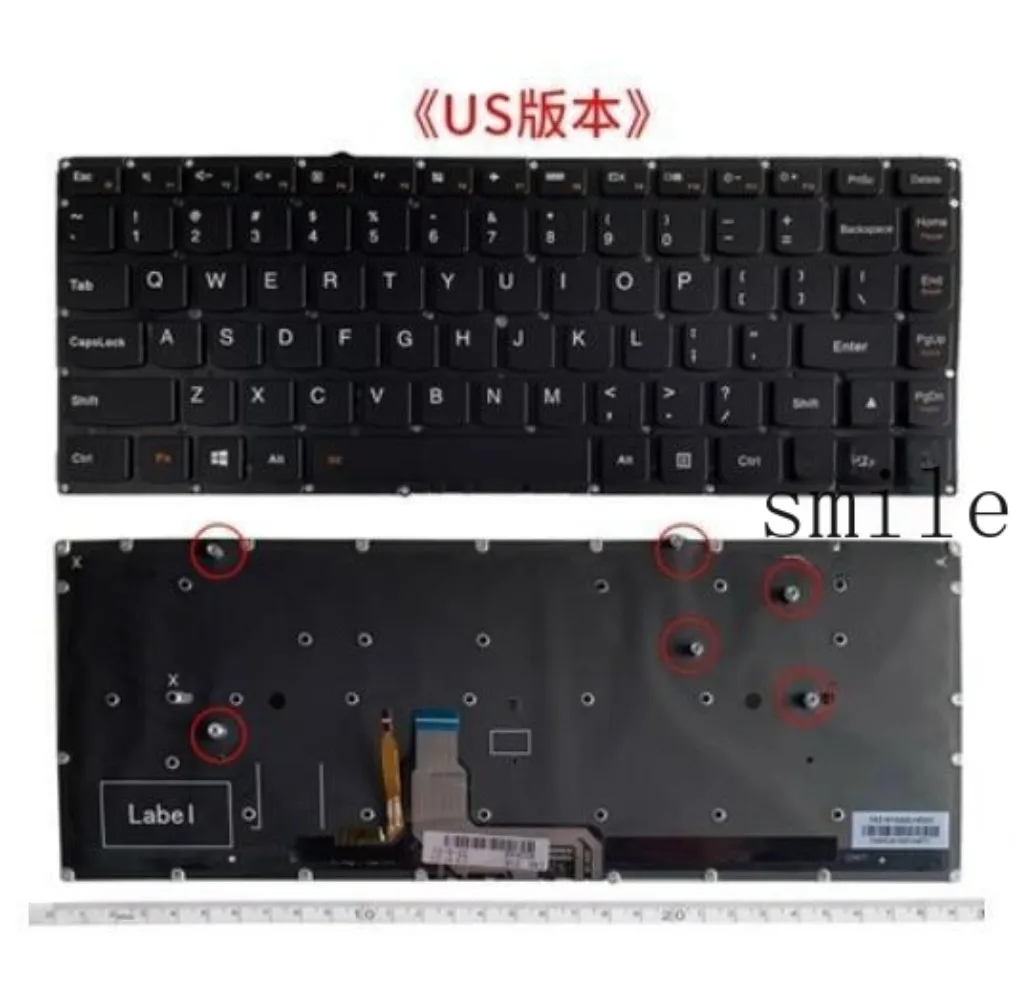 

Клавиатура с подсветкой (США) для Lenovo YOGA 4 PRO 900-13ISK 900S-13ISK