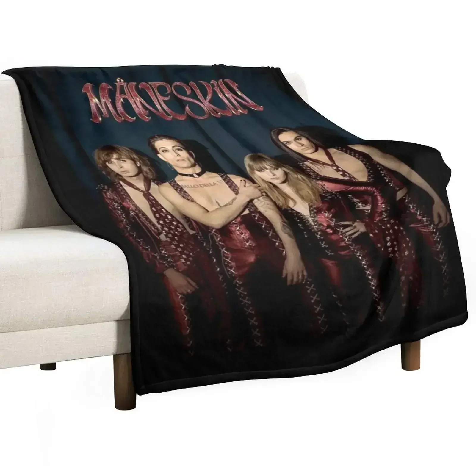 M?neskin rock band Maneskin Throw Blanket anime warm for winter Soft Soft Plaid Extra Large Throw funny gift Blankets