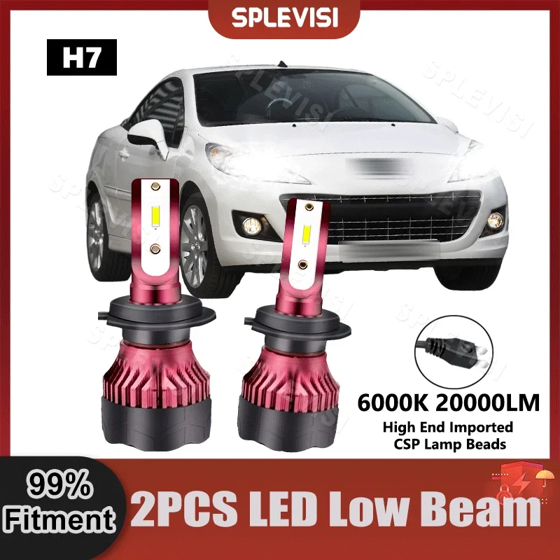 

Plug And Play H7 LED Headlight Low Beam 20000LM 200W 9V-36V For Peugeot 207 CC 2007 2008 2009 2010 2011 2012 2013 2014 2015 2016