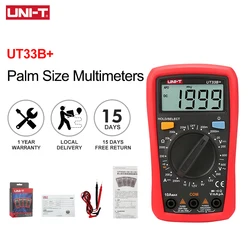 UNI-T UT33B + multimètre numérique plage manuelle AC DC 200mV ~ 600V voltmètre DC 10A testeur de courant 02/10/2018 mètre