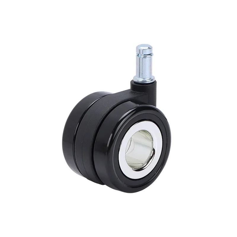 5 Pcs 2.5-inch hollow insert screw M11 Swivel chair wheel/Nylon high-end office furniture PU Swivel /silent chair Caster