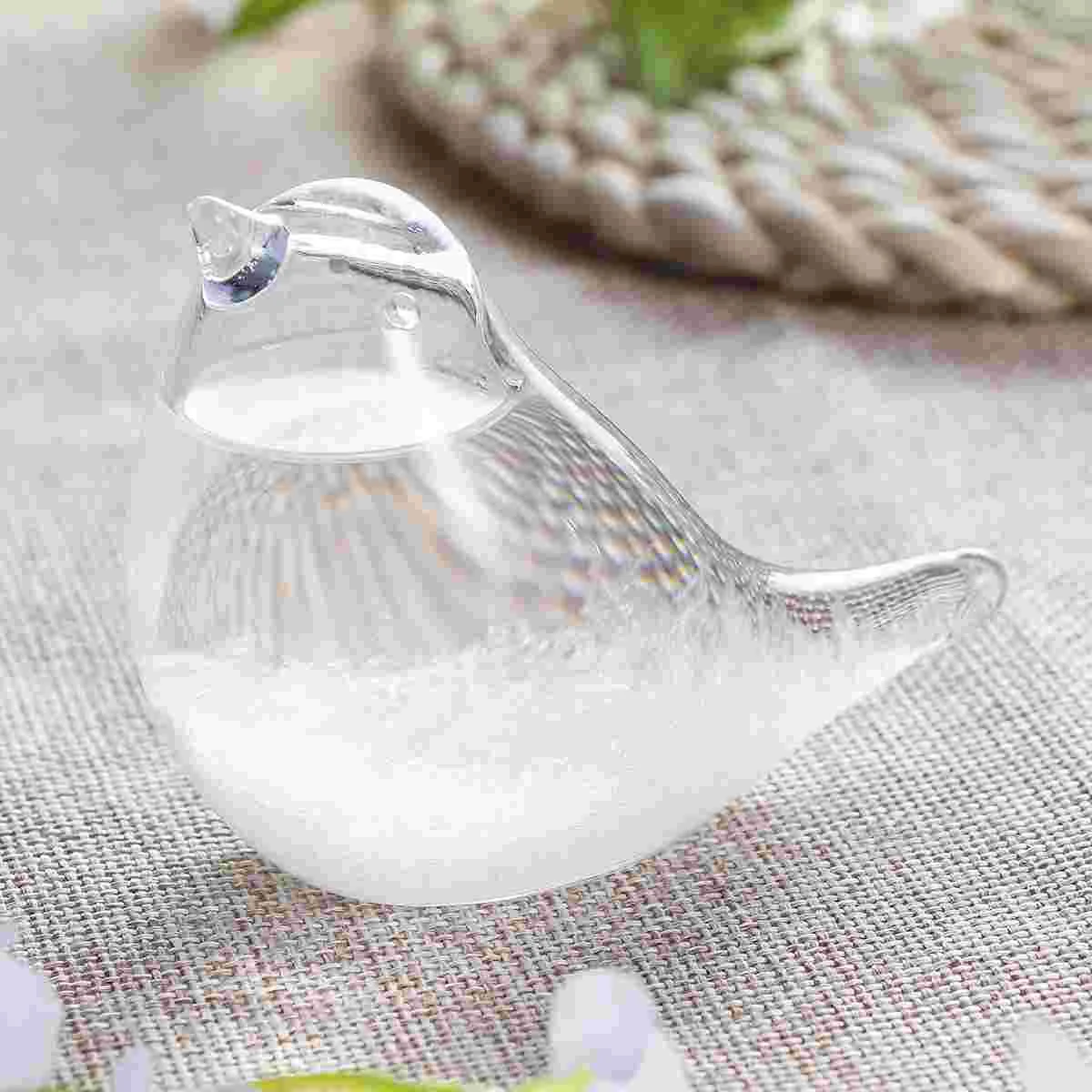 Creative Stylish Desktop Bird Shaped Storm Glass Weather Forecast Bottle Barometer Home Office Decoration Birthday Christams Gif