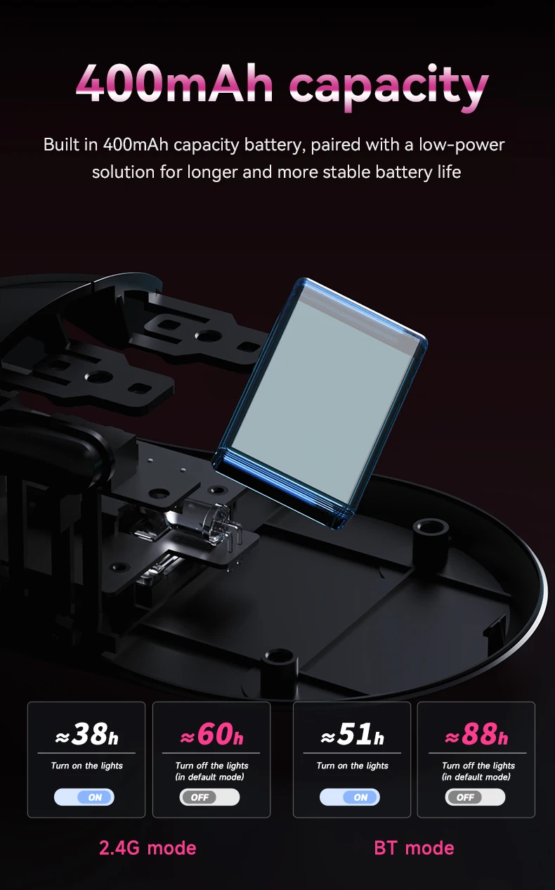 Ajazz aj179 apex/titan mouse para jogos sem fio paw3950 42000dpi