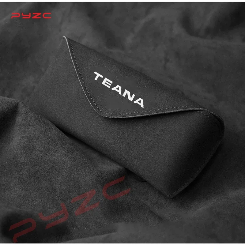 Car Suede Sunglasses Organizer Bag Eyeglasses Holder Glasses Storage Clip For Nissan Juke Sentra Kicks Tiida Murano Teana