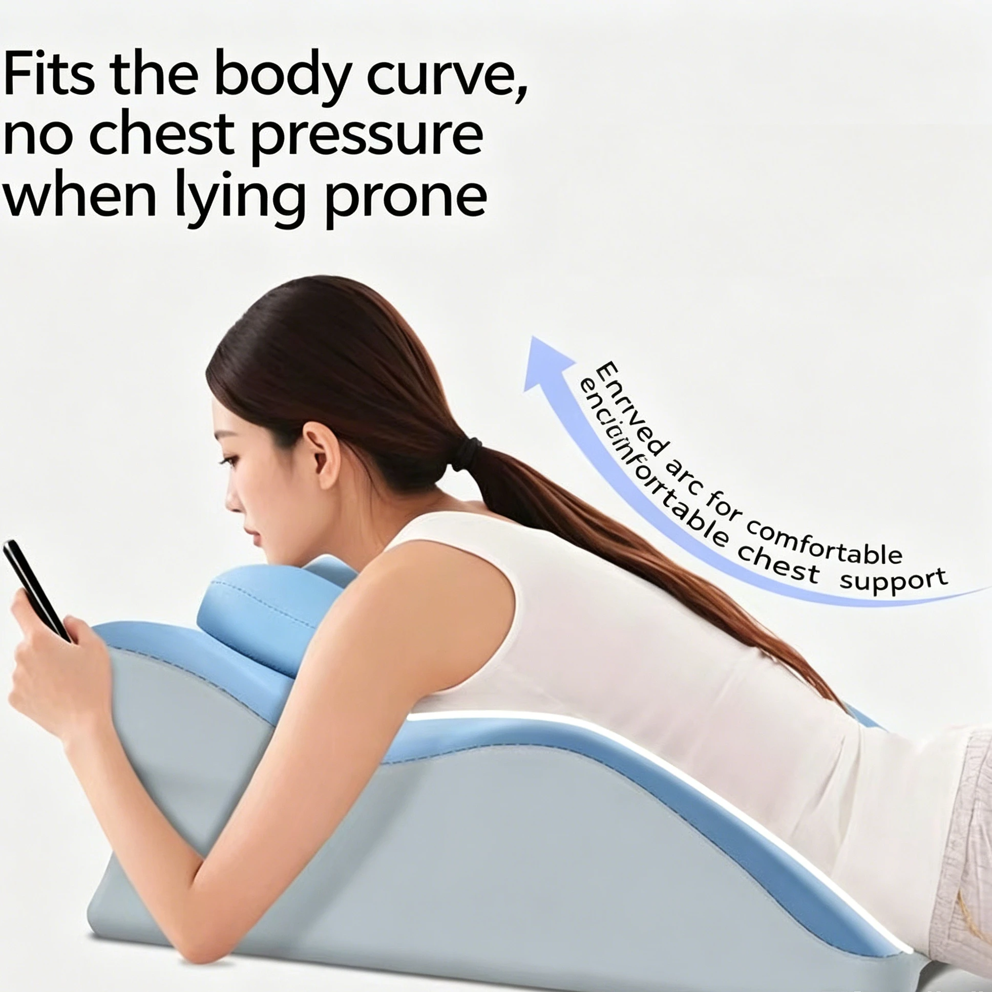 Bed Wedge Pillow Multifunctional Ergonomic Prone Detachable Headrest Support Cushion Couple Lying Position Sleeping Body Pillow